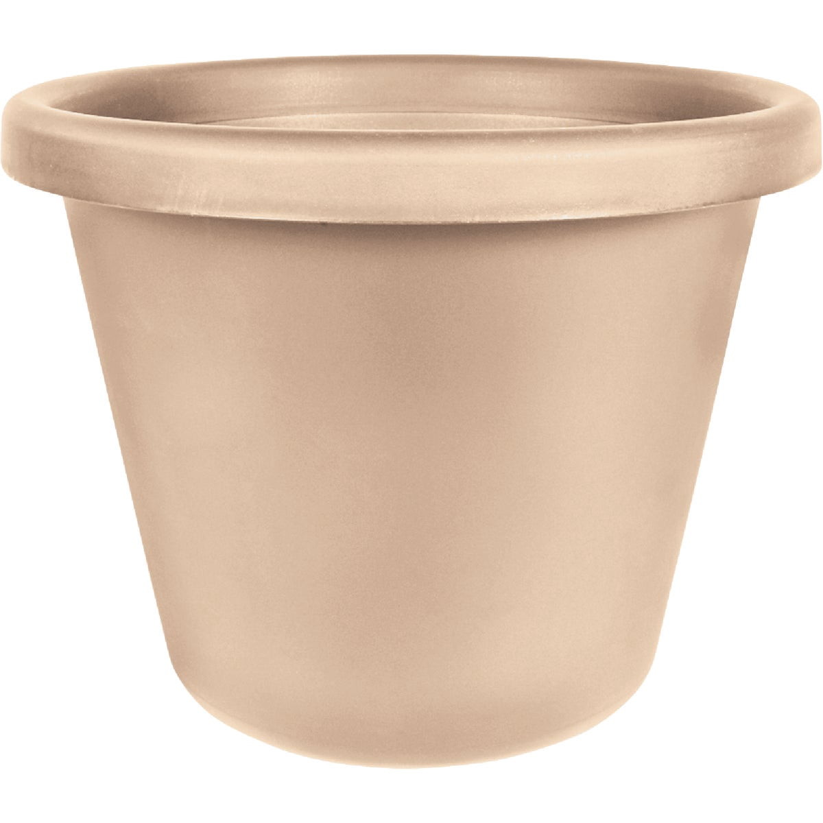 The HC Companies 6 Inch Round Prima Planter - Small Plastic Plant Pot with Rolled Rim for Indoor Outdoor Plants Flowers Herbs, Sandstone