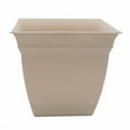 thumbnail image 1 of The HC Companies 8 Inch Eclipse Square Planter with Saucer - Indoor Outdoor Plant Pot for Flowers, Vegetables, and Herbs, Cottage Stone, 1 of 6