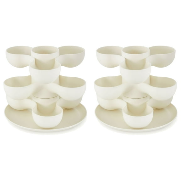 The HC Companies 8 Inch Pixie Indoor Stacking Plant Pot (2 Pack)