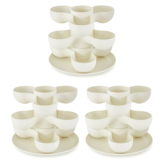 The HC Companies 8 Inch Pixie Indoor Stacking Plant Pot (3 Pack)