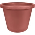 thumbnail image 1 of The HC Companies 8 Inch Round Prima Planter - Small Plastic Plant Pot with Rolled Rim for Indoor Outdoor Plants Flowers Herbs, Clay, 1 of 1