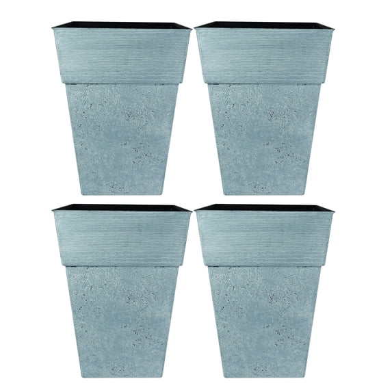 The HC Companies Avino 13 Inch Square Planter Pot (4 Pack)