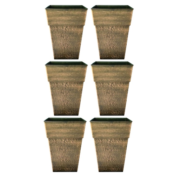 The HC Companies Avino 16 Inch Square Planter Pot (6 Pack)
