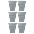 thumbnail image 1 of The HC Companies Avino 16-Inch Square Resin Planter Pot, Oxidized Black (6 Pack), 1 of 5