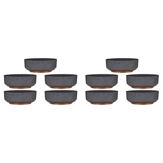 The HC Companies Capri Bowl Succulent Pot, Faux Concrete Copper (10 Pack)