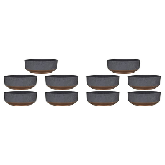 The HC Companies Capri Bowl Succulent Pot, Faux Concrete Copper (10 Pack)