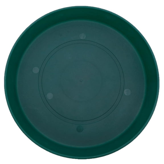 The HC Companies Classic Plastic Prima Plant Saucer, Evergreen, 10.5in