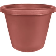 The HC Companies Round Prima Planter, Clay, 6" - Small Plastic Plant Pot with Rolled Rim, for Indoor Outdoor Plants, Flowers, Herbs