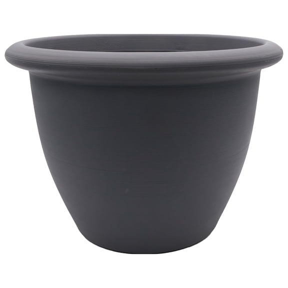 The HC Companies Sevilla Round Self-Watering Planter, 14 in, Warm Gray