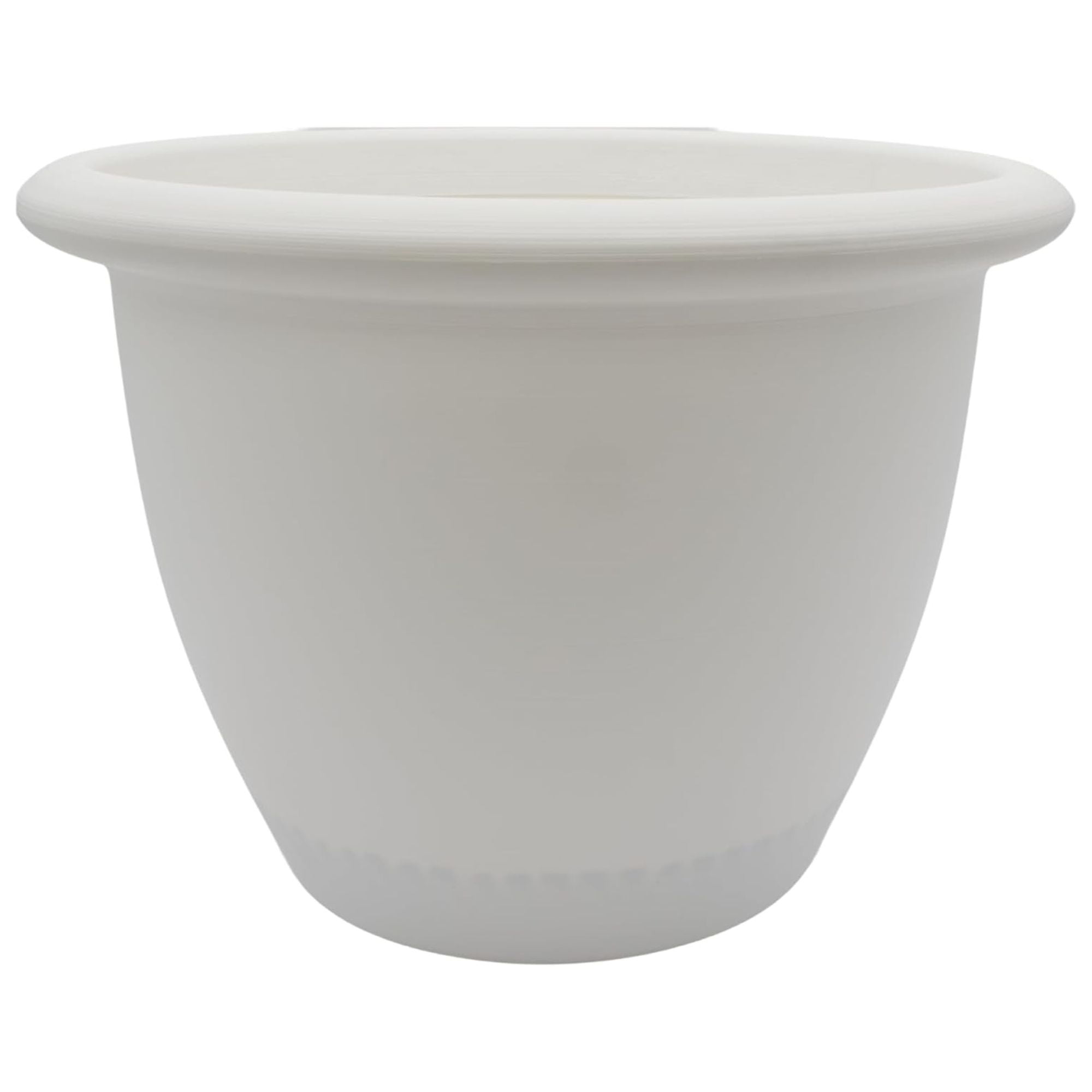 The HC Companies Sevilla Round Self-Watering Pot with Internal Disk, 14 Inch,  White - Walmart.com