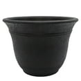 thumbnail image 1 of The HC Companies Sierra Round Self-Watering Pot with Internal Disk, 16 Inch, Black Onyx, 1 of 3