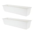 thumbnail image 1 of The HC Companies Window Flower Box with Removable Saucer, White (2 Pack), 1 of 11
