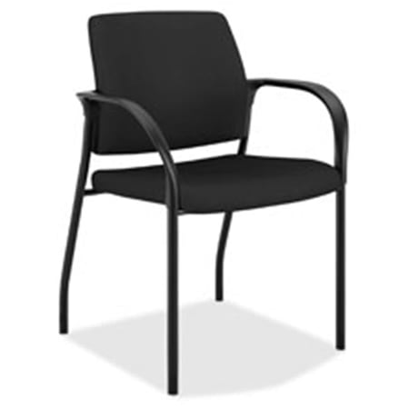 The HON Ignition Nylon Glides Multi-Purpose Stacking Chair - Black