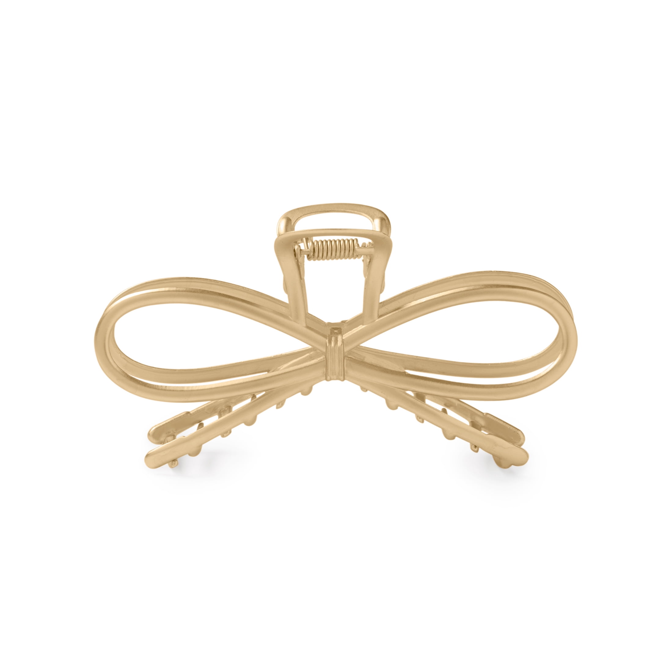 The Hair Edit Gilded Festive Bow Claw Clip, Gold