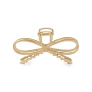 The Hair Edit Gilded Festive Bow Claw Clip, Gold