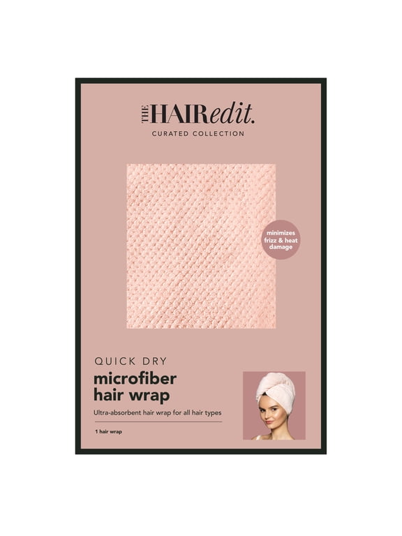 Quick Dry Microfiber Hair Wrap, Pink
