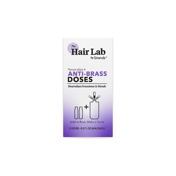 The Hair Lab Anti-Brass Custom Shampoo and Conditioner Dose Set with Violet Rice to Tone Hair, 2 x 0.2 fl oz