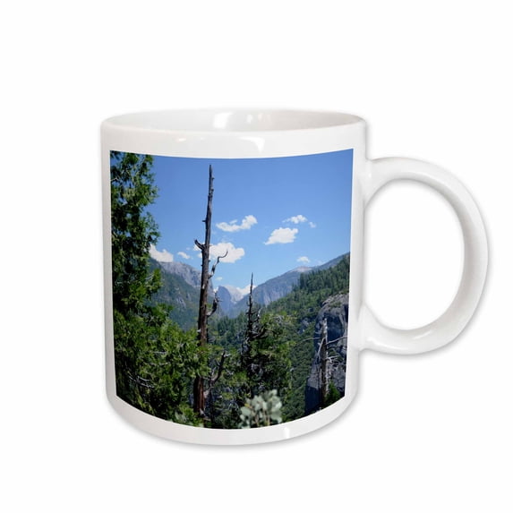 3drose, the Half Dome with a Stick and Some Trees in Yosemite, 15oz Mug