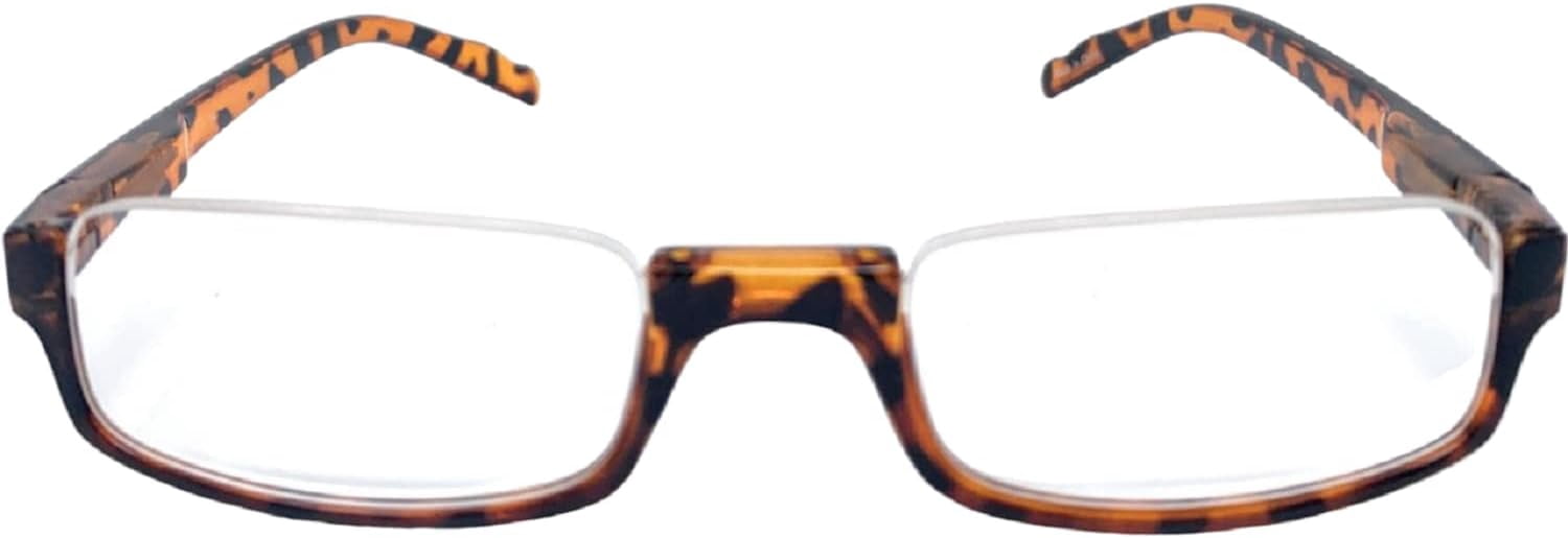The  Half Frame Reading Glasses, Unisex Half Rim Readers, Half Moon Cheaters