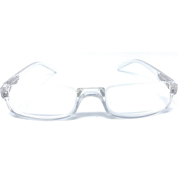 The  Half Frame Reading Glasses, Unisex Semi Rimless Readers + 2.50 Clear