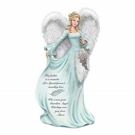 The Hamilton Collection A Feather From An Angel Figurine with Swarovski Crystals by Dona Gelsinger 8.25-Inches