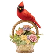 The Hamilton Collection Forever In Our Hearts Cardinal Basket Figurine Handcrafted Porcelain Remembrance Keepsake with Hand-Formed Flowers Symbol of Love and Comfort by Blake Jensen 8.75-inches