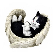 The Hamilton Collection Fur-Ever in Our Hearts Cats Leave Paw Prints On Our Hearts Figurine by Blake Jensen Hand-Sculpted Resin 4.25-inches