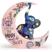 The Hamilton Collection I Need You The Way The Moon Needs The Stars Cosmic Elephant and Moon Figurine Collection by Blake Jensen 4"W x 4.5"H