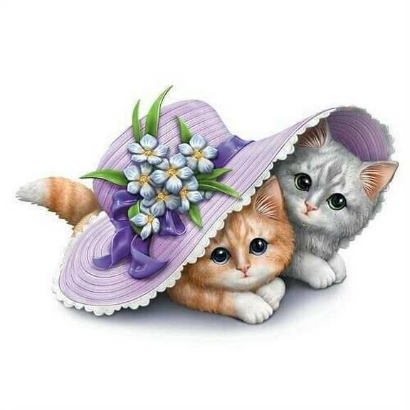 The Hamilton Collection "Love Is Fur-Ever" Kitten Figurine by Kayomi Harai 3-inches