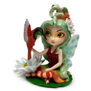 The Hamilton Collection Splendid Resilient Protecto Whispering Wings of Enchantment Fairy Figurine Collection Issue #5 Hand-Painted Figurine by Jasmine Becket-Griffith 4-inches