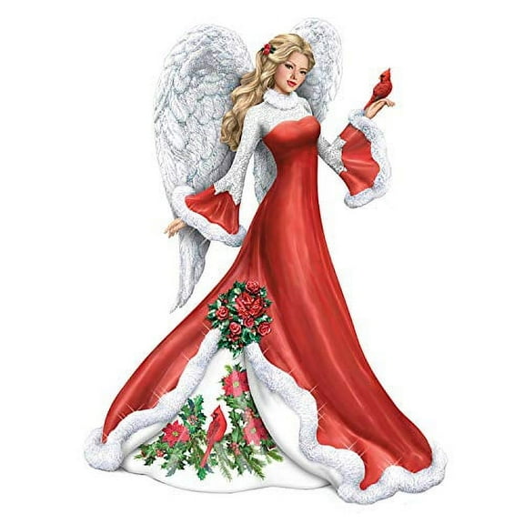 The Hamilton Collection Wintery Interlude Hand-Painted Angel Figurine 7.5-inches