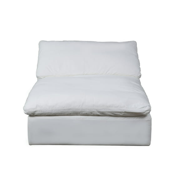 The Hamptons Collection 3-Pieces White Fabric Slipcovers for Sofa Sectional Modular Chair Square