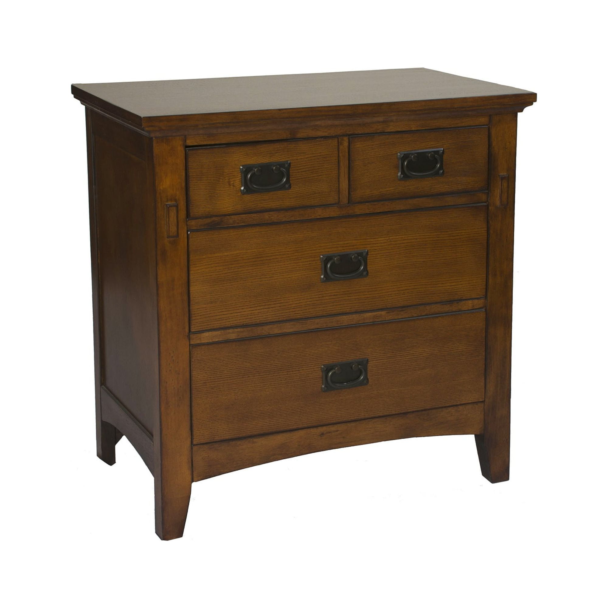 The Hamptons Collection 30" Distressed Chestnut Brown Wood Nightstand