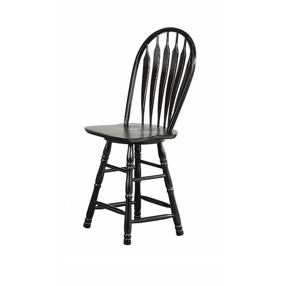 The Hamptons Collection 40” Antique Black Swivel Barstool
