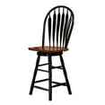 thumbnail image 1 of The Hamptons Collection 40” Antique Black and Cherry Brown Swivel Barstool, 1 of 3