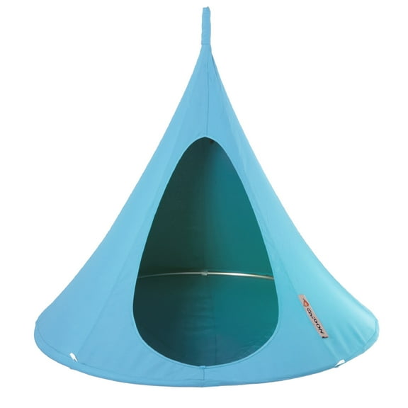 The Hamptons Collection 60” Light Blue Heavy Duty Hanging Cacoon Chair with Hanging Hardware