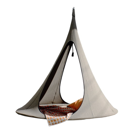 The Hamptons Collection 77” Gray One Person Songo Hanging Chair with Hanging Hardware