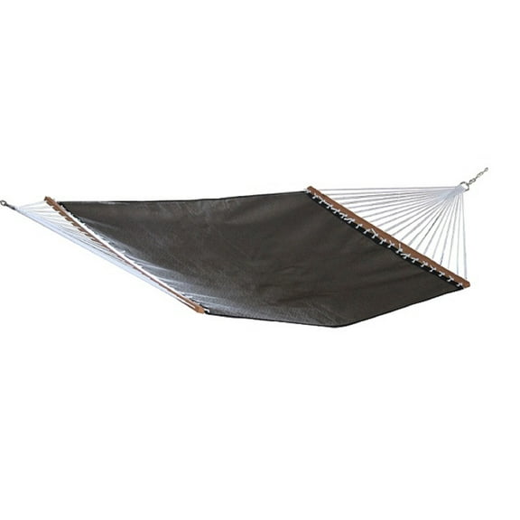 The Hamptons Collection Heavy Duty Poolside Two Person Double Textilene Hammock - 144” x 60" - Gray