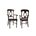thumbnail image 1 of The Hamptons Collection Set of 2 Chestnut Elegant Andrews Napoleon Comfortable Arm Chair, 38", 1 of 2