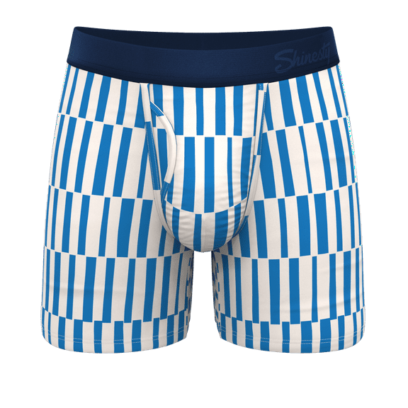 The Hamptons - Shinesty Blue Mosaic Stripe Ball Hammock Pouch Underwear With Fly  2X