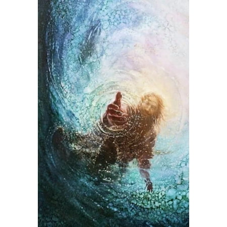The Hand Of God Painting Jesus Reaching Into Water Poster No Home Decor For Home Decor Living Room Bedroom Office