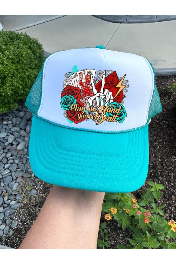 The Hand You're Dealt Jade & White Trucker Hat