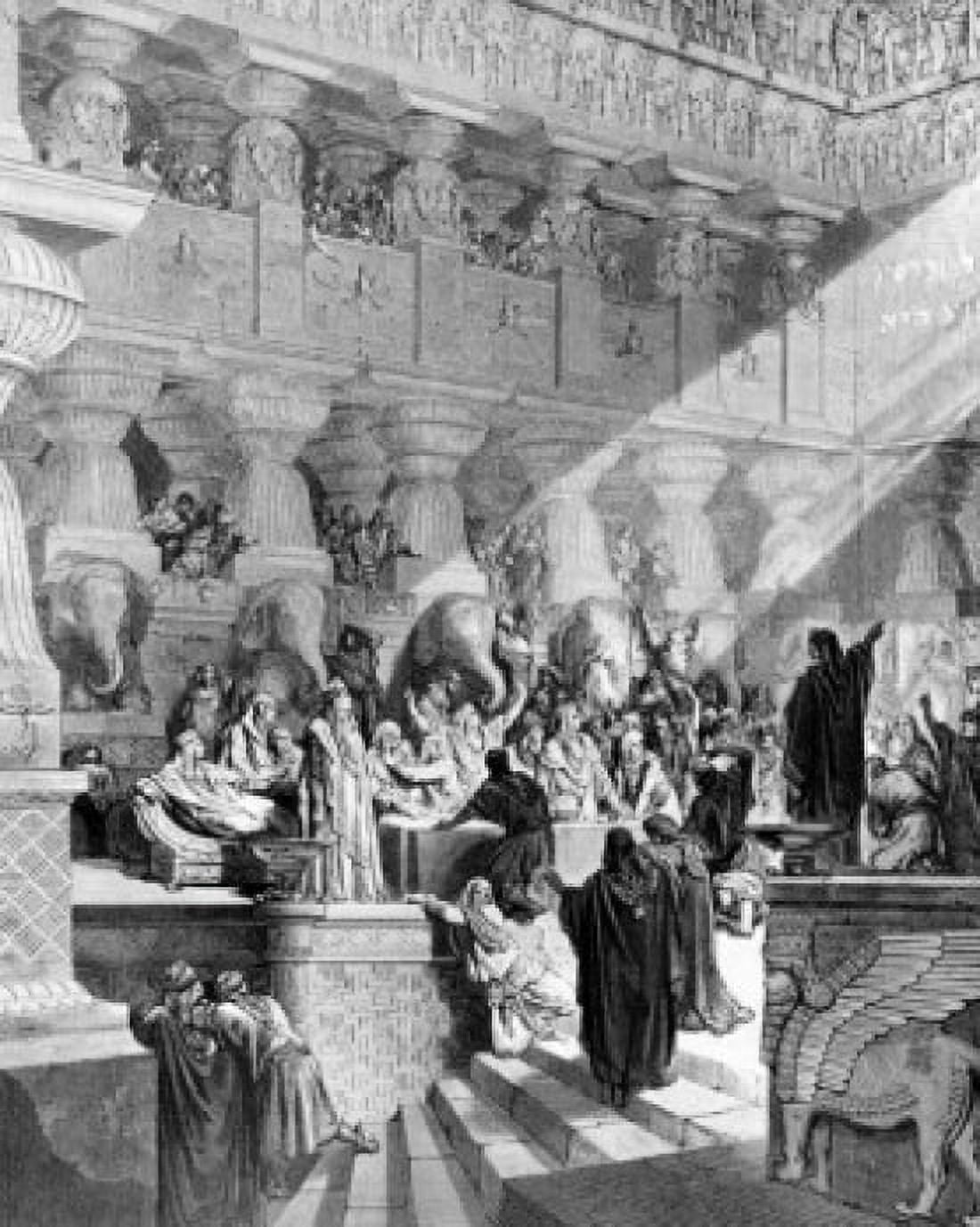 The Handwriting on the Wall by Gustave Dore print 1832-1883 Canvas Art - Gustave Dore (18 x 24)