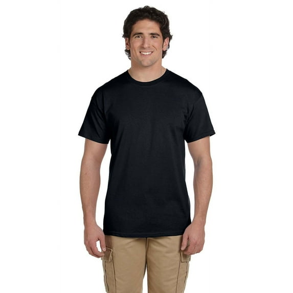 The Hanes 52 oz, 50/50 EcoSmart T-Shirt - BLACK - 4XL