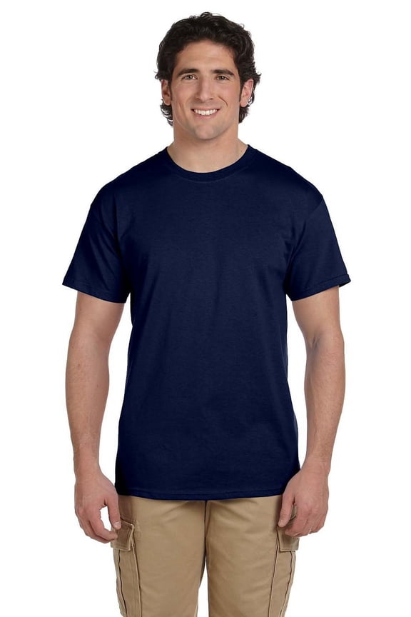 The Hanes 52 oz, 50/50 EcoSmart T-Shirt - NAVY - L