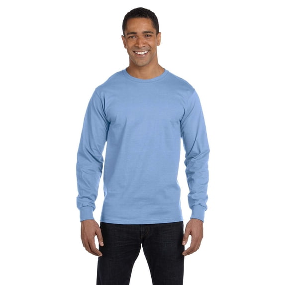 The Hanes 61 oz Long Sleeve Beefy-T LIGHT BLUE 2XL