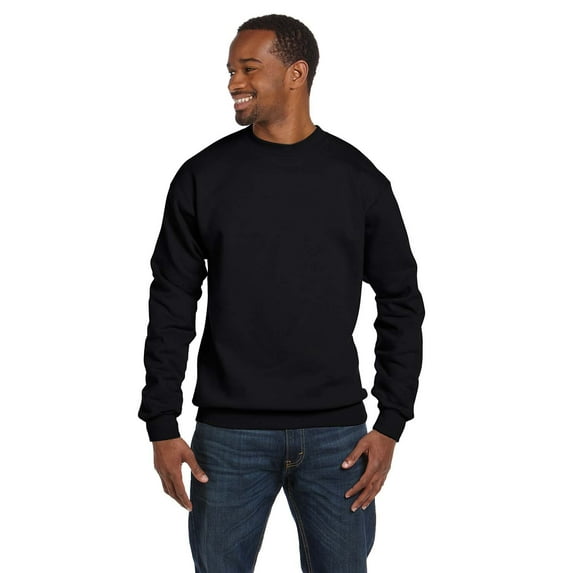 The Hanes 78 oz EcoSmart 50/50 Fleece Crew - BLACK - M
