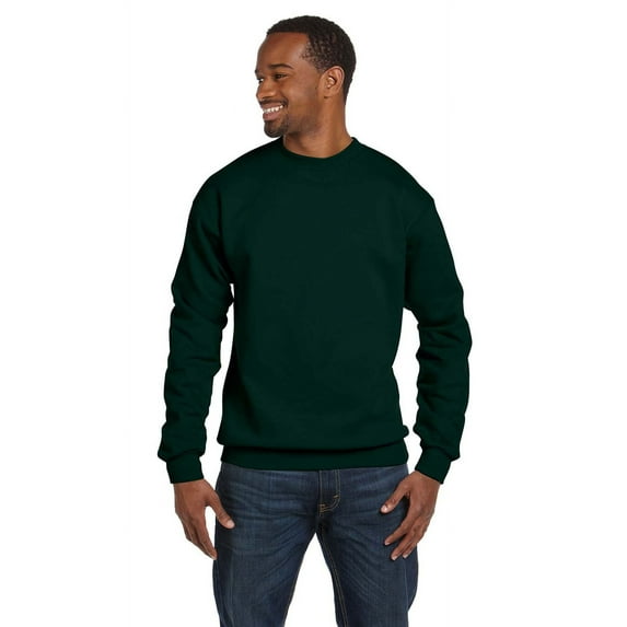 The Hanes 78 oz EcoSmart 50/50 Fleece Crew - DEEP FOREST - L