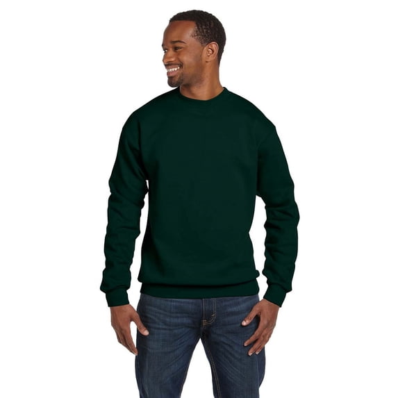 The Hanes 78 oz EcoSmart 50/50 Fleece Crew - DEEP FOREST - M