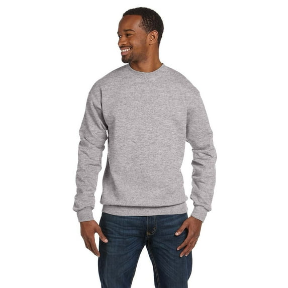 The Hanes 78 oz EcoSmart 50/50 Fleece Crew - LIGHT STEEL - 2XL